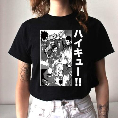 2021 Kawaii Haikyuu Tshirt Women Short Sleeve Kenma Kozume Graphic T-shirt Anime Manga Harajuku Tee Shirt Clothes