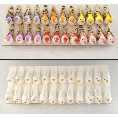 24pcs Mini Vivid Artificial Birds Foam Fake Bird Decor Home Garden Ornaments Multicolor Craft DIY Figurines Craft 2019 New