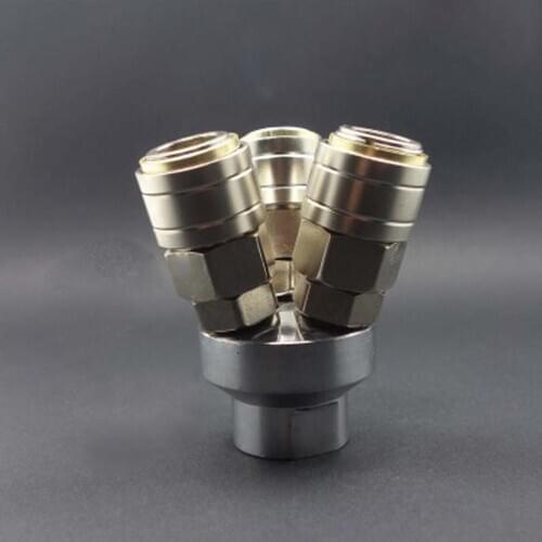 3 Ways 1/4" BSP Female C Type Air Hose Quick Coupler Socket Connector High Quality Self-locking