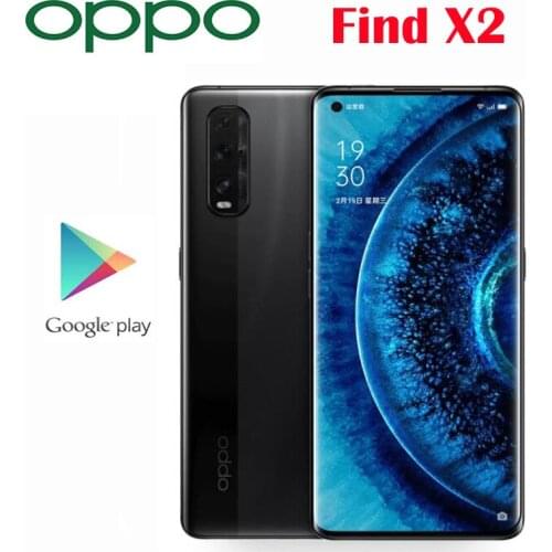 Original New OPPO Find X2 5G Mobile Phone Snapdragon865 6.7inch 3168x1440P 120Hz OLED Display 65W Charger 48MP 4200mAh NFC