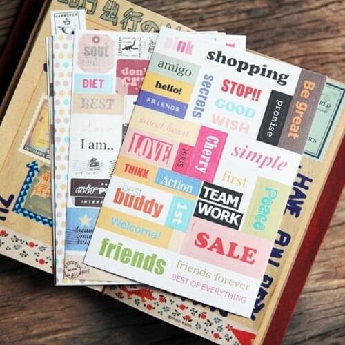 6sheets/pack/lot NEW Vintage Postmarks series Sticker DIY Multifunction Cartoon Decoration Paper Sticker Sign post Label
