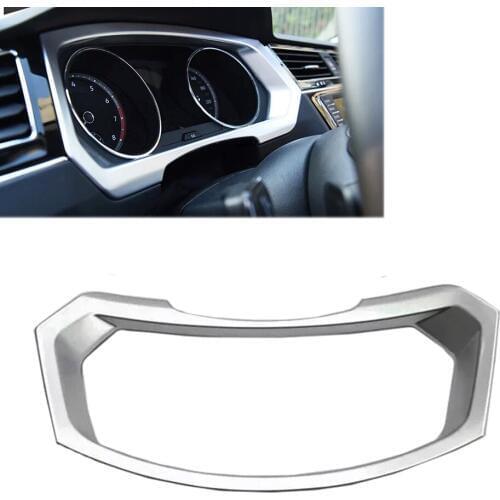 ABS Chrome Dashboard Instrument Panel Gauge Frame Trim For Volkswagen VW Tiguan L TiguanL MK2 2017 2018