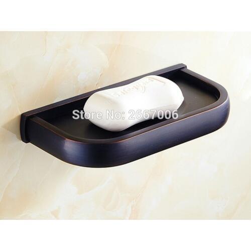 Free shipping Retro Wall Mount Black Solid Brass Plated Copper Soap Holder Soap Dishes Basket Bathroom/Kitchen Shelf ZR2615