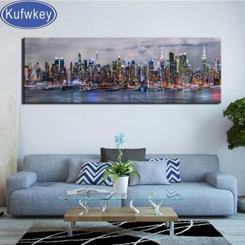 Large diamond painting landscape city diy diamond painting mosaic diamond painting 5d cross stitch picture Decorative