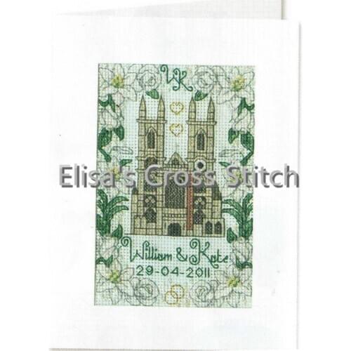 CD237 18ct DIY Greeting Card Special Art Popular Full Set CrossStitch Greeting Card Birthday Christmas Gift Willam Kate
