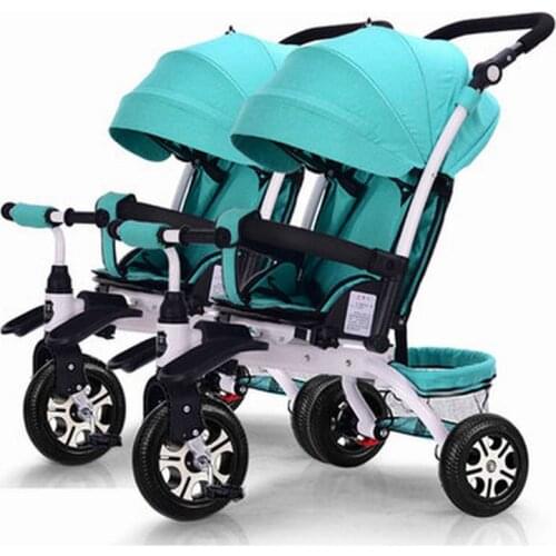 High quality pram & Stroller& Bicycle detachable baby stroller there in one trolley child bike 0-5 years old as crib baby