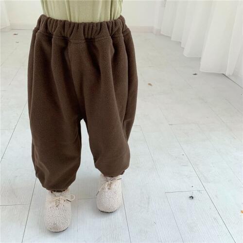 Kids Pants Autumn Winter Thicken Boys Harem Pants 2019 High Quality Pocket Elastic Waist Trousers For Girls 1 2 3 4 5 6 Years