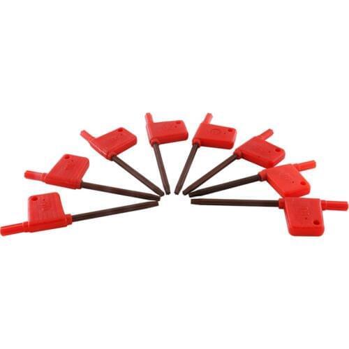 10pcs Red Flag Torx Wrench T6 T7 T8 T9 T10 T15 T20 Accessories Components Screw wrench Machine Tool