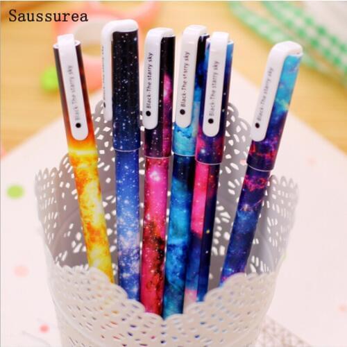 2pc Kawaii Gel Pen Cute 0.38mm Black Signature Pen Escolar Papelaria Cute Cartoon Star Serie Office School Supplies Stationery