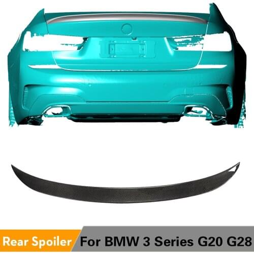 Carbon Fiber Rear Trunk Boot Lid Cover For BMW 3 Series G20 G28 2020 2021 Rear Trunk Spoiler Boot Lip Wing