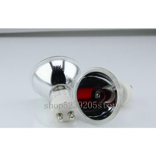 2pcs 24V 50W GU10 halogen lamp cup MS-F-1 KHC-H-I Red light infrared light/nanometer light/pain meter bulb 24V50W