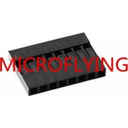 MICROFLYING 100Pcs 2.54mm 8Pin 8P Dupont Connector Plastic Shell Plug Housing Pin Header