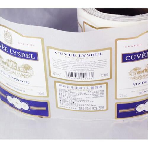 OEM adhesive promotion price cmyk printing glossy lamination shampoo bottle label