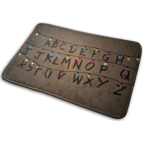 Stranger Lights Mat Rug Carpet Anti-Slip Bedroom Entrance Door Mat Stranger Lights Things Wall Christmas Christmas Lights