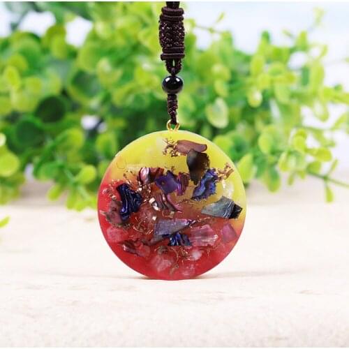 Shell Orgone Pendant Necklace Orgonite Energy Generator Healing Crystal Necklace Spiritual Jewelry Men Women