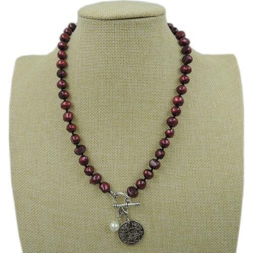 Christmas pendant necklace made of 100% NATURE FRESH-WATER PEARL IN BAROQUE SHAPE AAA QUANLITY,Zinc alloy ACCESSORIES