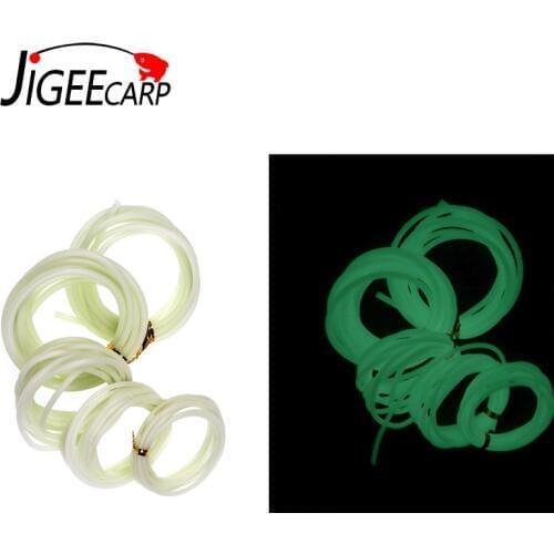 JIGEECARP 2m Silicone Lumo Tube Carp Fishing Tackle Soft Rig Tube High Brightness & Long Lumo Period Rubber Sleeves