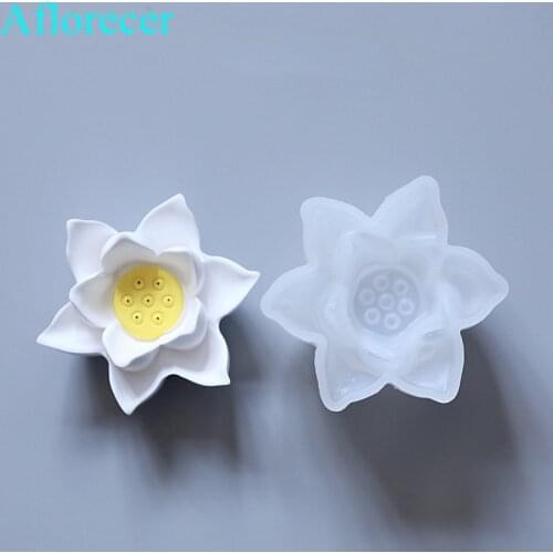 3d Lotus Silicone Molds Flowers Mould Flower Candle Molds Bouquet Flower Mold Garden Moulds