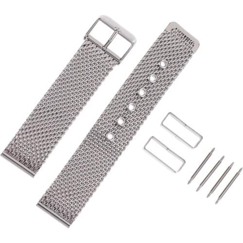 20mm Thick Shark Mesh Stainless Steel Watch Band Strap Bracelet Replacement
