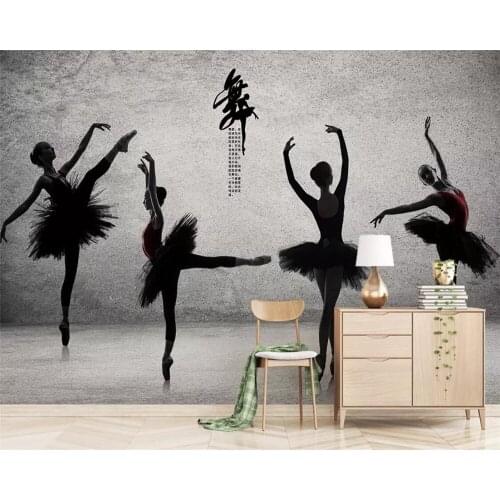 Beibehang Modern minimalist 3D photo dance room ballet yoga studio mural wallpaper health care massage fashion tooling wall