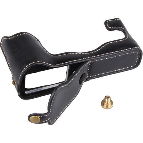 Camera Video Bag PU Case 1/4 Screw Mount Suitable for Fujifilm Fuji X-T1 XT1 Body Half Base
