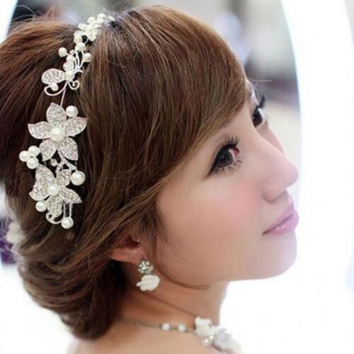 Wedding Hair Accessories Charms Clip Romantic Crystal Pearl Flower Hairpin Tiara Bridal Crown Hair Pin Bride Jewelry Hairwear