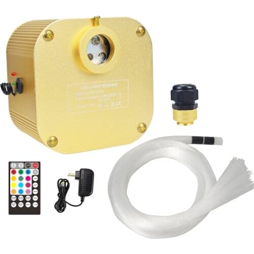 16w rgbw led ceiling star light car use Music/RF control twinkle led fibra optica plastica kit with 300/450pcs fiber optic cable