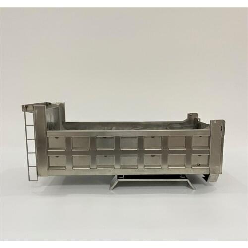 All Metal Stainless Steel 6X6 8X8 Trailer U Shape Cargo Bucket For 1/14 Tamiya RC Truck Tipper dump SCANIA VOLVO AROCS MAN