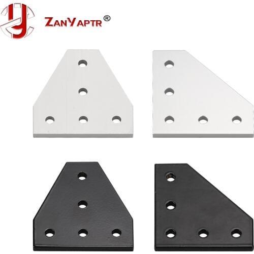 5 holes 90 degree joint board plate corner angle bracket connection joint strip for 2020 aluminum profile