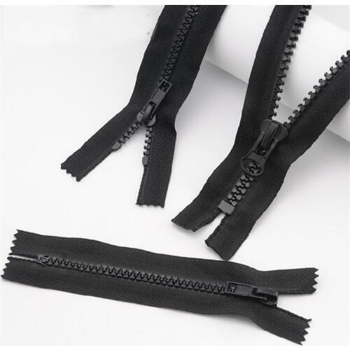 Zippers for sewing DIY materials NO.5 and 8 resin coarse teeth closed black zipper down clothes pocket zipper for garment FC152