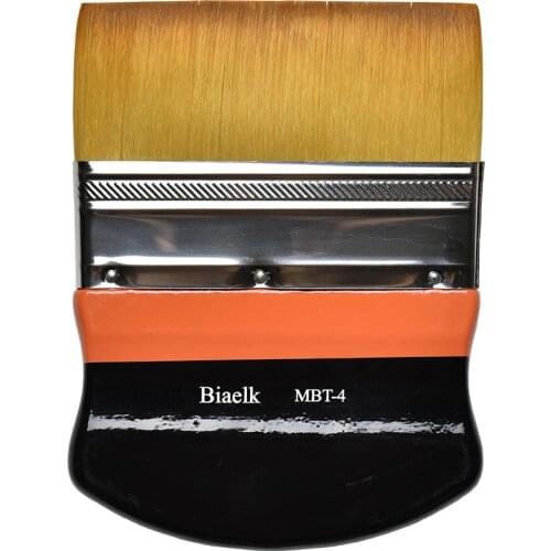 1PC MBT-4 High Quality Importing Synthetic Hair Wooden Handle Watercolor Acrylic Oil Flat Brush