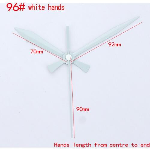 12888 Young Town White Axis Hands White Clock Hands 96# Metal Aluminum Quartz Clock Accessory High quality DIY Clock kits
