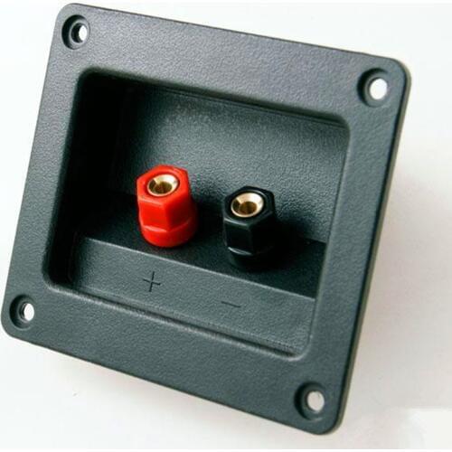 2pcs/lot Two square speaker junction box connector Speaker cable terminal block Full copper terminal 90*80mm