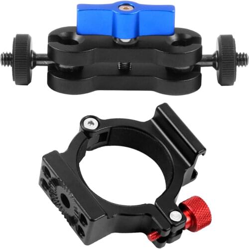 4-Ring Hot Shoe Adapter Ring Microphone Mount for Zhiyun Smooth 4 Handle Gimbal Applied to Rode Microphone LED Video