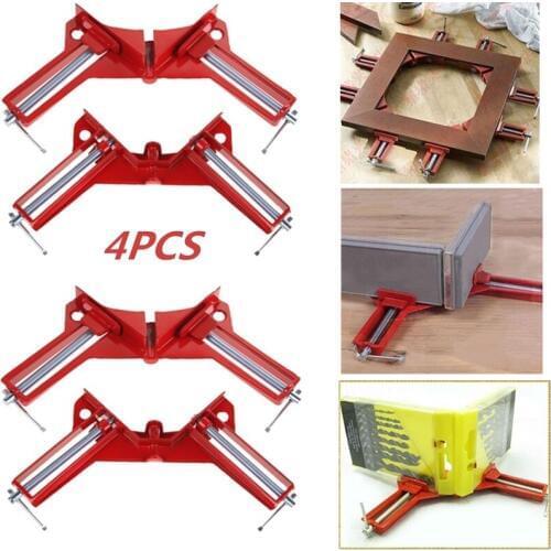 4Pc 90 Degree Right Angle Clamp 100MM Mitre Clamps Corner Clamp Picture Holder Woodwork 4Inch right angle clamp,woodworking tool
