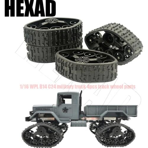 4pcs Upgrade Track Wheels Spare Parts For 1/16 WPL B14 C24 Military Truck RC Car Accessories RC Parts High Quality