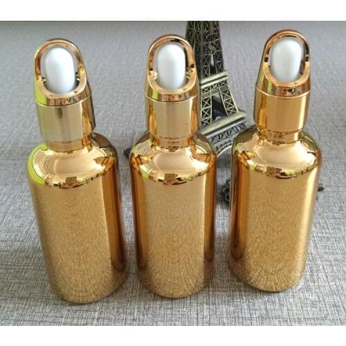 50ml glass dropper bottle bulk gold glass essential oil dropper bottles oil dropper perfume sample bottles makeup storage