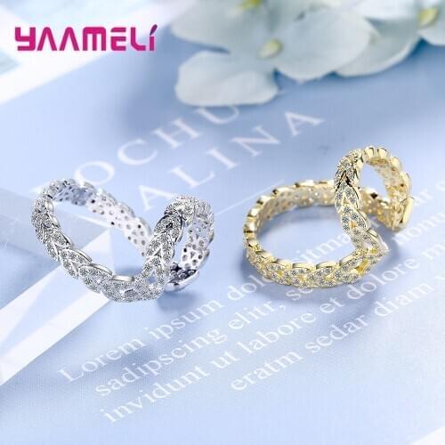 Luxury 925 Sterling Silver Gold Clip On Wedding Earrings For Women Girls Trendy 2020 Fashion Jewelry CZ Crystal