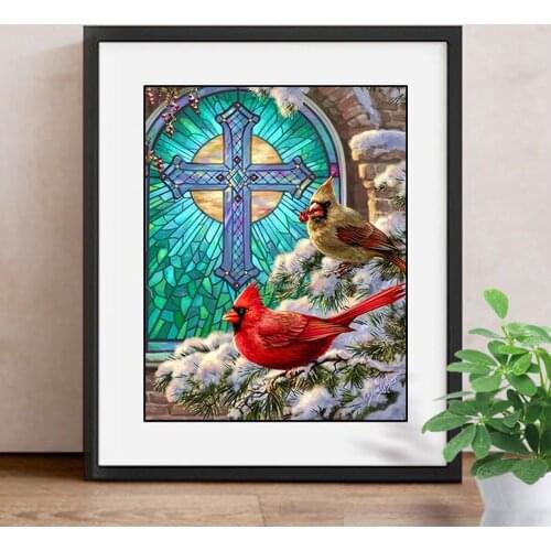 Full Round Diamond Embroidery Birds Painting Beadwork 5D DIY Diamond Mosaic Cross Stitch Animal Drill Craft Kit Home Decor