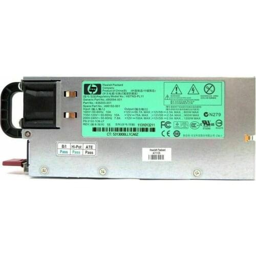 Free Shipping 1200W Server Power Supply for HP DL580G6 G7 psu 498152-001 490594-001 438203-001 HSTNS-PL11 PSU