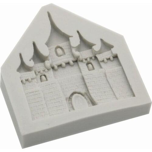 DIY Sugar craft Cake Vintage Castle house Silicone Mold Fondant Mold Cake decorating Tools Gum paste Mold