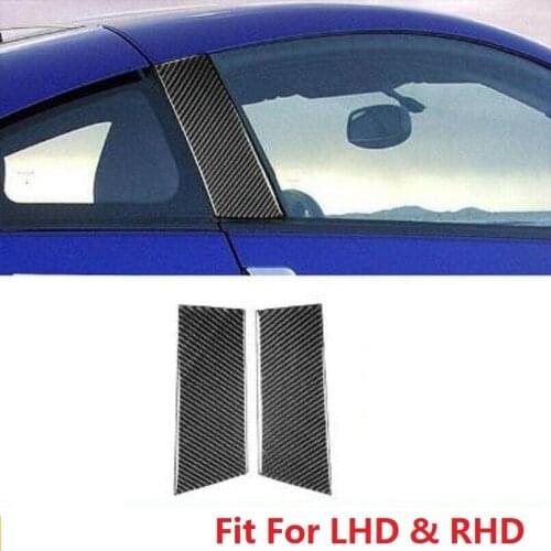 For Nissan 350Z Z33 2003-2009 Carbon Fiber B Pillar Cover Sticker Window Goalpost Decorative Paste On Modified Car Accessories