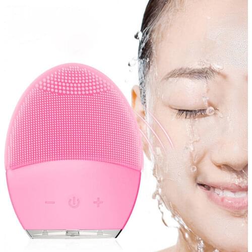 Electric Face Cleansing Brush Tool Silicone Massage Face Deep Pore Device Face Cleaning Waterproof Beauty Soft Deep Cleaning