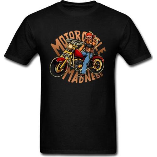 Urban ster Motorcycle Madness Tshirt Tintin Adult Crazy Tops T Shirt Motor Design Summer Autumn T-Shirt Slim Fit Men
