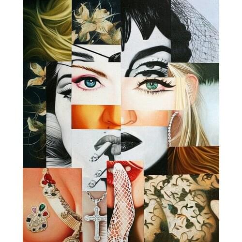 Modern painting picture Madonna Ciccone portrait on painting canvas for living room decor and wall art poster