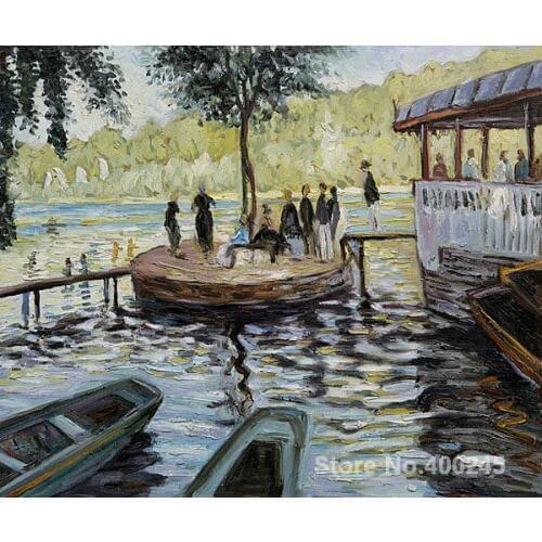 Canvas paintings La Grenouillere (The Frog Pond) Claude Monet Art reproduction High quality Hand painted