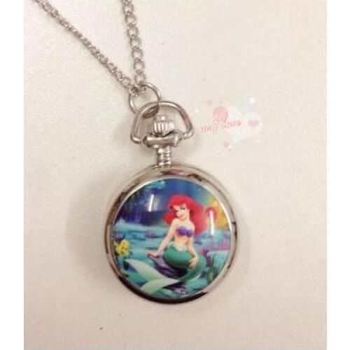 Fashion necklaces for women 2020 Mermaid Pocket Watch Necklace Vintage Style watch P56