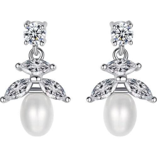 SLBRIDAL Fashion Jewelry Bijoux Anti-allergic Zirconia Earring Charm Drop CZ Earrings Women New Trendy Girls Women Daily Earring