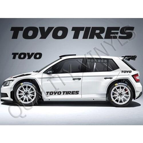 For 2Pcs/Pair P31 TOYO TIRES DOOR LOGO SALOON CAR RACE RALLY GRAPHICS DECAL STICKERS
