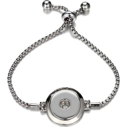 2020 New Fashion Adjustable Chain Bracelets Metal Snap Bracelet Fit 18MM Snap Buttons DIY Snap Jewelry For Women